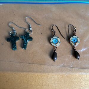 2 pairs of Dangle Earrings. Casual, fun accessories.